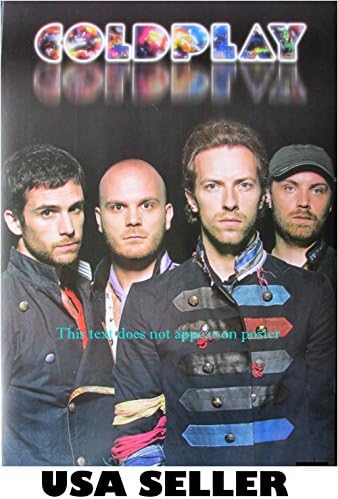 Coldplay Great Colorful Poster 14.5 x 21 inches Vivid Lettering Chris Martin (Sent from USA in PVC Pipe)