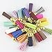 110 Mixed Color 1-1/2 inch Faux Suede Tassel 38 MM Tassel with CCB Cap for Keychain Cellphone Straps Jewelry Charms (Gold Cap)