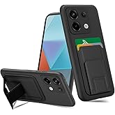 Pusiikeer Compatible for Xiaomi Redmi Note 13 Pro 5G (Not for 4G) / Poco X6 5G Phone Case, Folding Card Holder/Slots Kickstand/Stand Wallet Case for Redmi Note 13 Pro 5G - Black