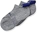 Balega Hidden Cool Cushioning Performance No Show Athletic Running Socks for Kids / Children (1 Pair), Grey/Electric Blue, X-Large