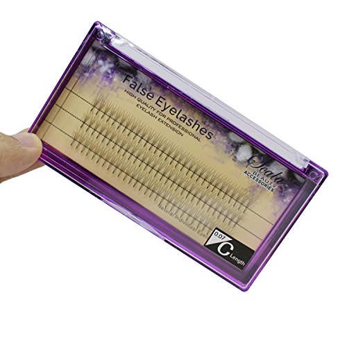 Scala 90 pieces 8-14mm C Curl 3 Root Thickness 0.07mm Individual Lashes Black False Eyelash Natural Soft Long Cluster Extension Makeup Beauty Health Makeup Fake Eyelashes (13mm)