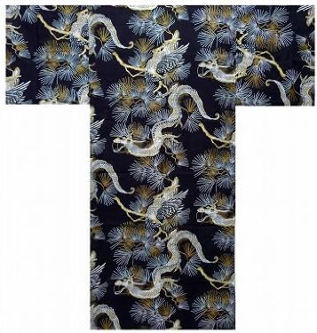 Authentic Japanese Samurai Yukata / Fresh &amp; Cool Kimono- Dragon &amp; Hawk #890