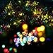 LE Christmas LED Fairy String Lights, Solar Power, RGB, 100 LEDs 55 ft/17m, Waterproof, Multi-color, Light Sensor, Ambiance Lighting, Wedding, Party, Patio, Holiday, Festival, Celeration, Decoration