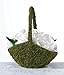 Lillian Rose Green Rustic Moss Wedding Flower Girl Basket