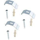 ZYAMY 3PCS Vertical Blind Bracket Snap Fit Ceiling Mounting Clip Includes Mounting Screws and Plugs for 1.7inch Top Track