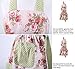 Cotton Canvas Pink Floral Gardening Toddler Apron for Children Cooking Baking Apron with Pockets Great Gift for Kid Girl Daughters (Kid Girls)