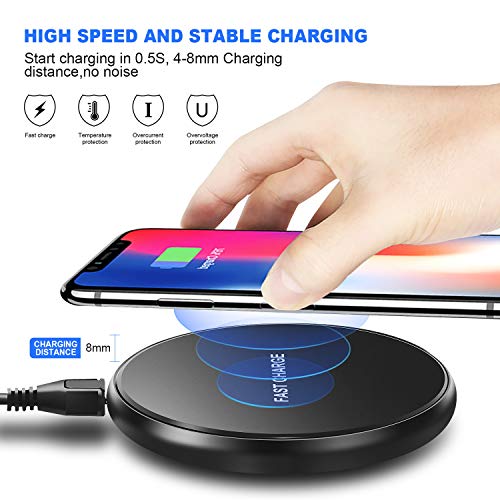 AIRGINE Wireless Charger, [2 Pack] 10W QI Fast Wireless Charger Pad Stand, Compatible with iPhone 11 - //coolthings.us
