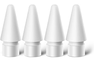 MJKOR Tips Replacement Compatible with Apple Pencil 1st Gen & 2nd Gen, Pen Nibs for iPad Pro (4 Pack)