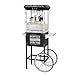 5996 Great Northern 10 oz. Perfect Popper Machine with Cart - Black Makes 12 Quarts