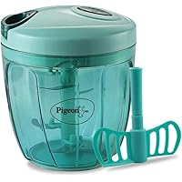 Pigeon Plastic Handy Chopper With 5 Blades And 1 Whisker, Green