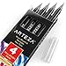 Arteza Real Brush Pens, A174 Dolphin Gray, Pack of 4, Watercolor Pens with Nylon Brush Tips, Art Supplies for Dry-Brush Painting, Sketching, Coloring & Calligraphy