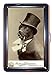 Dog Smokes Pipe in Tophat Victorian B&W Photo ID Wallet or Cigarette Case USA Made