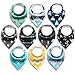 Baby Bandana Drool Bibs, Unisex 10-Pack Gift Set for Drooling and Teething, 100% Organic Cotton, Soft and Absorbent, Hypoallergenic - 10 Stylish Designs for Cute Newborn and Cool Baby