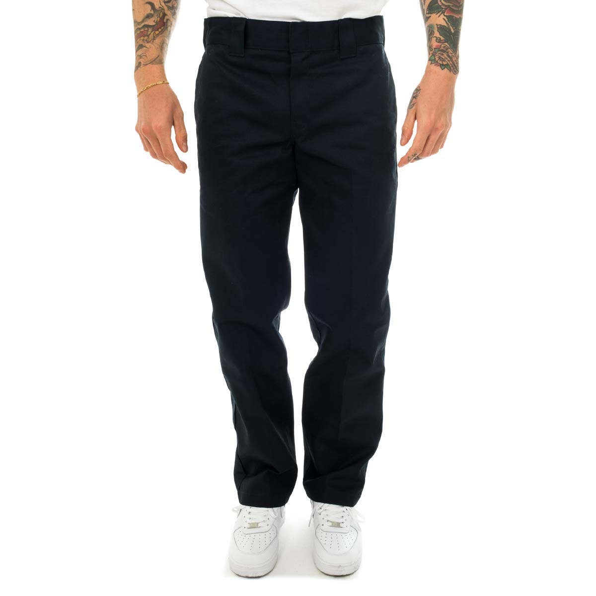 Dickies Men's Straight Work Slim Trousers, Dark Navy - 28W / 30L