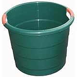 Pflanzcontainer aus Kunststoff mit Griff Schwarz, Durchmesser:50 cm