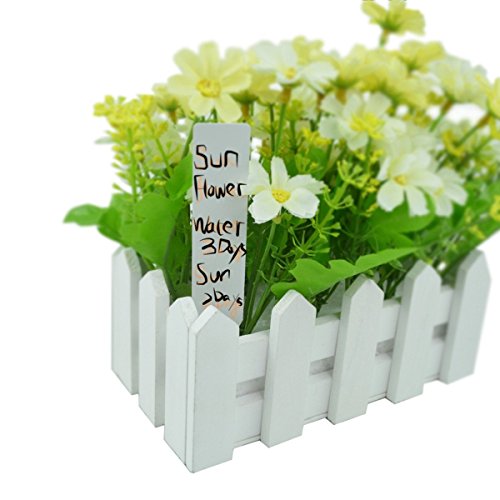 vivian 4" White Plastic Plant Seed Label Pot Marker Nursery Garden Stake Tags 10cmx2cm Set of 100pcs