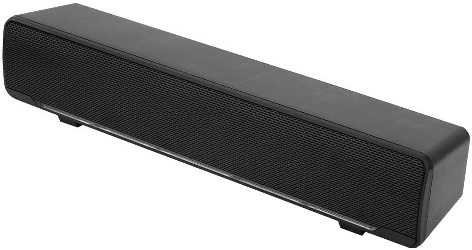 3 5mm Input Soundbar,Stereo Music Player Speaker with Stereo Sound for PC TV Copmputer Mobile Phone Tablet Computer Cellphones Party Gadren Black - Image 4
