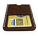 CLIFFHANGER Minimalist Leather Card Sleeve Wallet - Mens Front Pocket Card Holder Slimline Executive Design with First Layer Cowhide - Interior Pocket for Cash