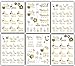 Bachelorettesy Wedding Temporary Tattoos 6 Sheets Bride Bachelorette Stickers 100+ Metallic Gold Tattoos for Bridal Party, Bachelorette Trip, Bridal Shower Party Decorations, Party Favors (Summer)