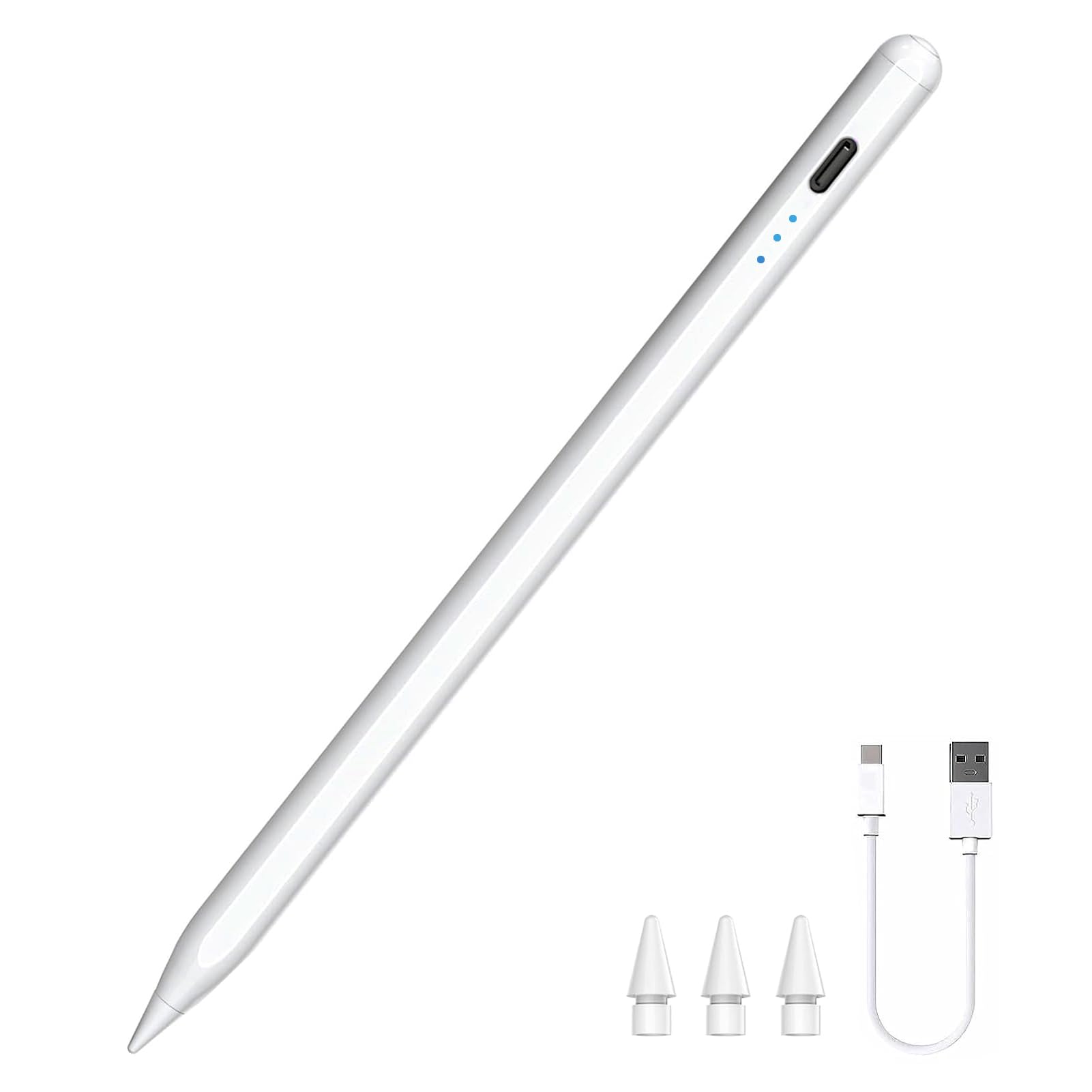 Stylus Pen for iPad - 3rd Gen & 3X Fast Charging Apple Pencil Tilt Sensitivity Palm Rejection, Compatible with Apple iPad Pro/Air/mini (2018-2025 Models)