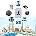 Travel Adapter, International Universal Power Converter Plug, All In One Outlet Charger US to Europe Argentina, Electrical Adaptor 220v with Dual USB for UK USA EU Australia South America Asia etc