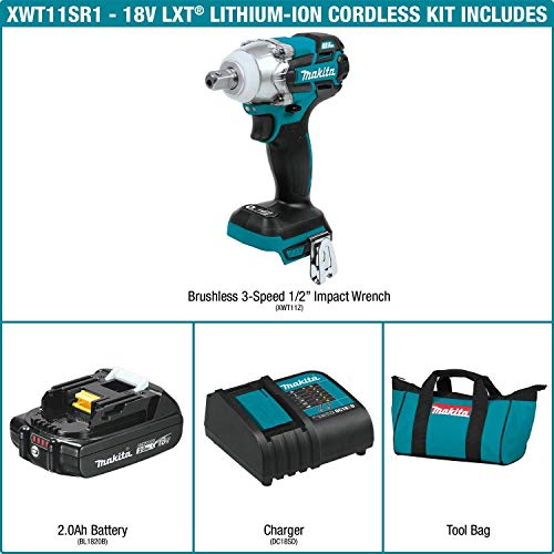 Makita XWT11SR1 18V LXT® LithiumIon Compact Brushless Cordless 3Speed