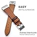 Fenix 5S Leather Watch Bands,YOOSIDE 20mm QuickFit Classic Genuine Leather Replacement Watch Band Strap for Garmin Fenix 5S/Fenix 5S Plus (Brown)