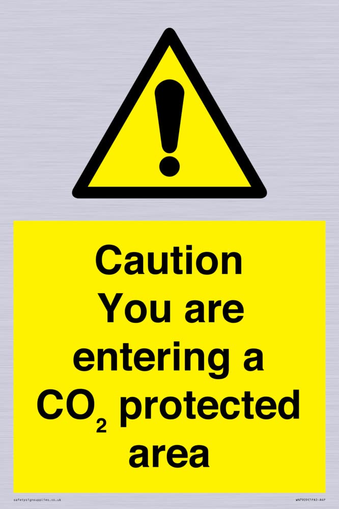 Caution you are entering a COâ‚‚ protected area Sign - 200x300mm - A4P