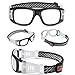 PONOSOON Sports Goggles Glasses for Basketball Football Volleyball Hockey 1809(Black)