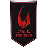 Aihccy Mudhorn Signet Flag banner Mandalorian Flag Banner Man Cave Bed Room Home Office Party Decor 30x50 Inch (black 2)