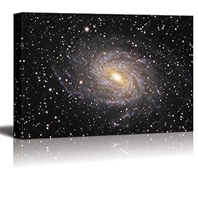 Canvas Prints Wall Art - Spiral Galaxy | Modern Wall Decor/Home Decoration Stretched Gallery Canvas Wrap Giclee Print. Ready to Hang - 12" x 18"