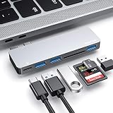 USB C Hub, 6 in 1 Aluminum Type C Hub Adapter, MacBook Pro Accessories with 3 USB 3.0 Ports, TF/SD Card Reader, USB-C Power Delivery for MacBook Pro 13&Prime; and 15&Prime; 2016/2017/2018, MacBook Air 2018 2019