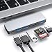 USB C Hub, 6 in 1 Aluminum Type C Hub Adapter, MacBook Pro Accessories with 3 USB 3.0 Ports, TF/SD Card Reader, USB-C Power Delivery for MacBook Pro 13&Prime; and 15&Prime; 2016/2017/2018, MacBook Air 2018 2019