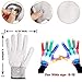 Yougai Gift for Kids Led Gloves Flashing Light Party Supplies Gloves Multicolor Led Glove for Christmas Costume Party Concert Birthday EDM Party Christmas for Boys Girls(1 Pair, White)