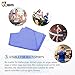 JBM Yoga Towel Sports Towel Microfiber Absorbent Non Slip Anti Bacterial Ultralight Soft for Hot Yin Bikram Hatha Yoga Exercises Gym Fitness (Blue - Simple style, 11.8” x 39.3” (30cm x 100cm))
