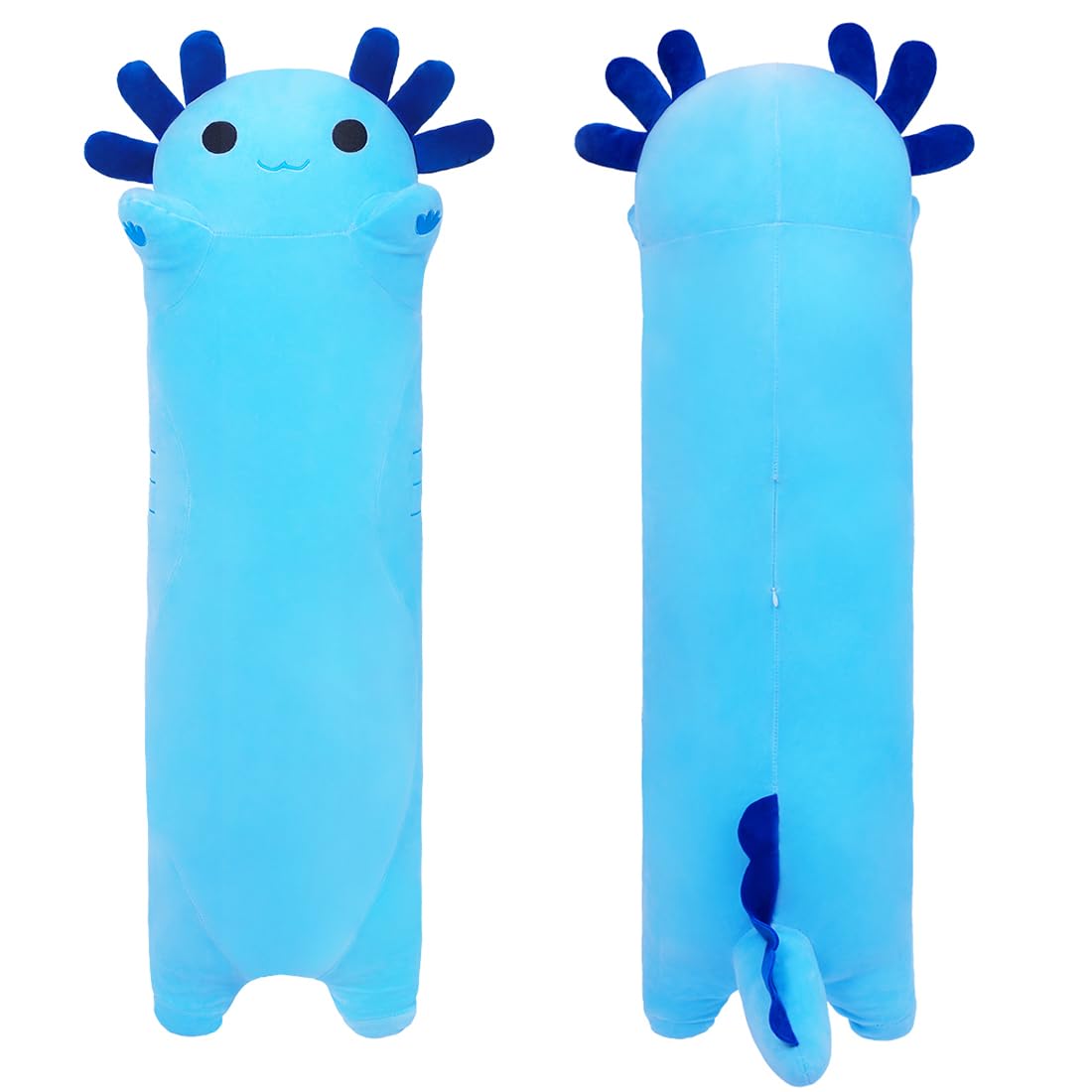 SNOWOLF Plush Axolotl Toy Stuffed Animal Long Axolotl Toy Pillow Body Pillow Gift for Kids and Girls (90cm/35.4in, Blue) — image 1