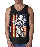 Shop4Ever® Marilyn Monroe Bikini American Flag Men's Tank Top Marilyn Monroe Tank Tops