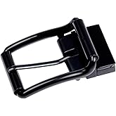 DJCAIZYY 1 3/8" (35mm) Men's Reversible Belt Buckle Roller Buckle Replacement Belt Buckle Black