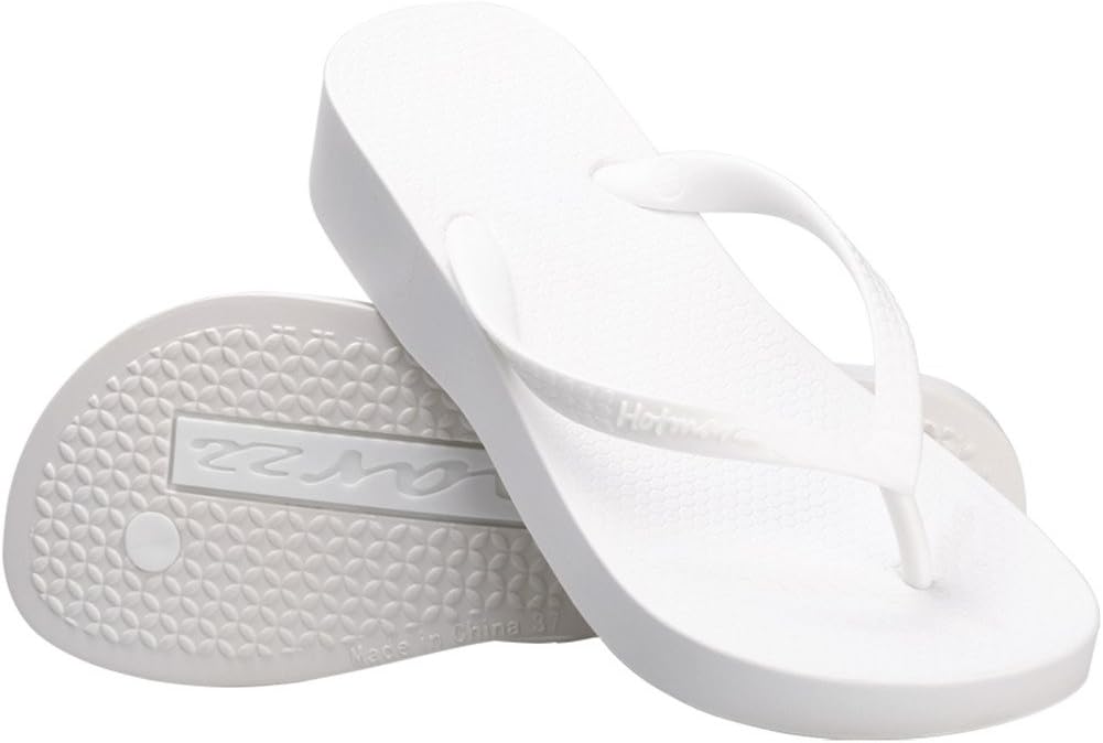 Hotmarzz Women's Wedge Flip Flops Platform Sandals Summer Beach Slippers