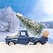 KUUQA 36Pcs Mini Sisal Snow Frost Christmas Trees Bottle Brush Trees Plastic Winter Snow Ornaments Tabletop Trees with Merry Christmas Letters for Xmas Party Diorama Models Small Size Trees