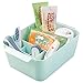 mDesign Baby Nursery Storage Organizer Bin for Medicine, Thermometer, Nasal Aspirator, Washcloths - Mint