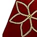 Valery Madelyn 21 Inch Red Gold Embroidery Christmas Stocking, Exquisite Plush Personalized Fireplace Hanging Stockings for Holiday Party Christmas Decorations and Xmas Gifts
