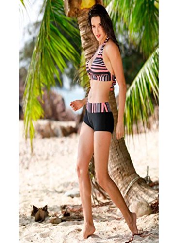 image for Minisoya Women Floral Printed Bikini Set Bathing Suit Tankini Swimming