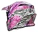 Vega Helmets VF1 Lightweight Dirt Bike Helmet – Off-Road Full Face Helmet for ATV Motocross MX Enduro Quad Sport, 5 Year Warranty (Pink Skull Camo, Large)