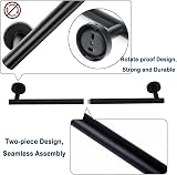 SAYAYO Towel Rail Wall Mounted Black SUS304 24-Inch 60CM Bathroom Bar view 2