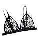 PHOTNO Women Hollow Translucent Underwear Sheer Lace Strap Lingerie Bra Top Bustier