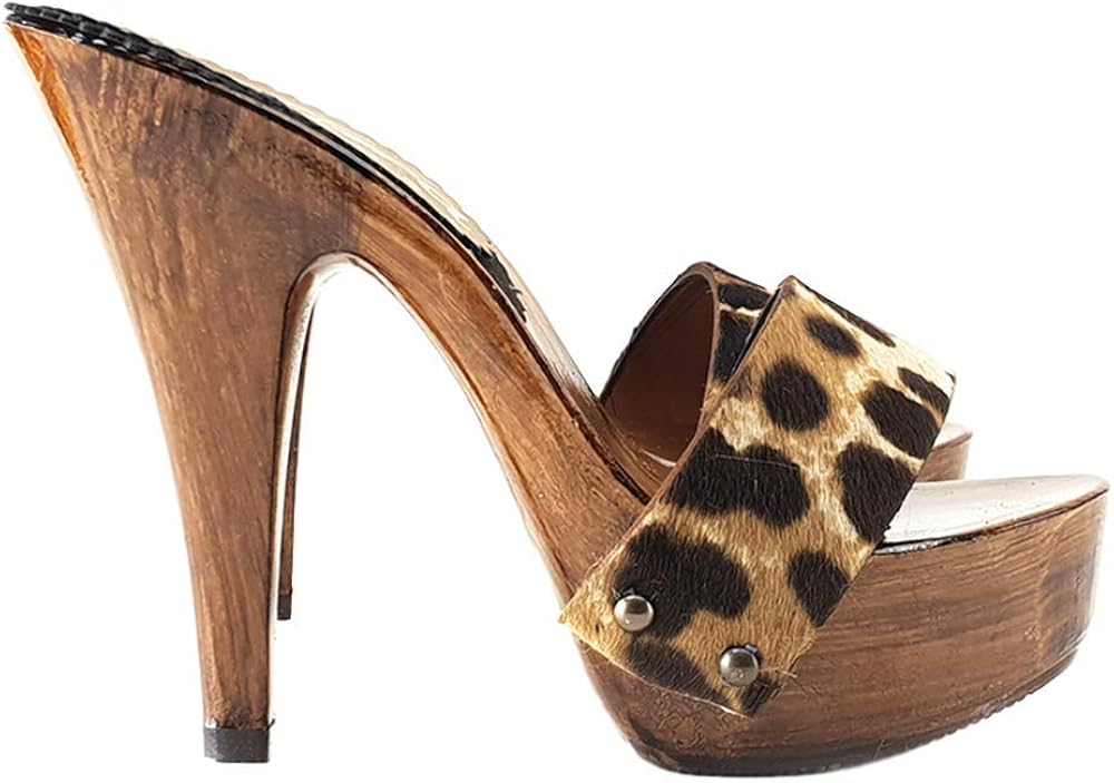 leopard clogs shoes