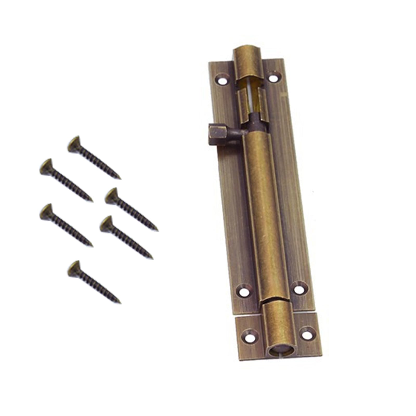 2 Inch Brass Door Bolt Lock Barrel Sliding Lock Bronze Solid Door Latch for Bathroom Bedroom Garden Shed Doors