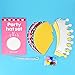 Maxdot 22 Pieces Party DIY Cone Hats Polka Dots Birthday Paper Cone Hats and Crown Hats with Lovely Pom Poms for Party Supply