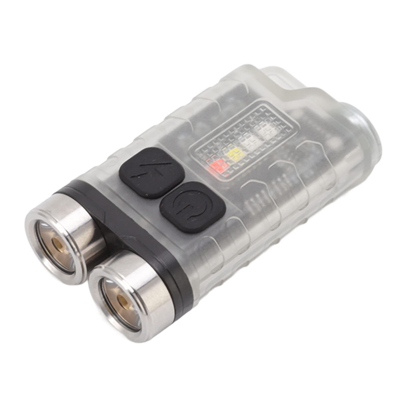 V3 Mini Keychain Flashlight, USB Rechargeable 900LM Powerful Small Flashlights Pocket LED Keychain Flash Light for Camping Hiking Emergencies - IP65 Waterproof, Magnetic Suction (White)
